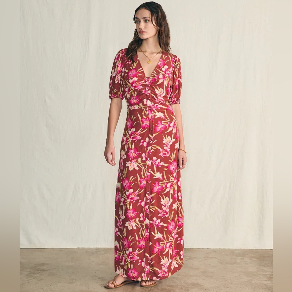 Faherty Sorrento Print Maxi Dress